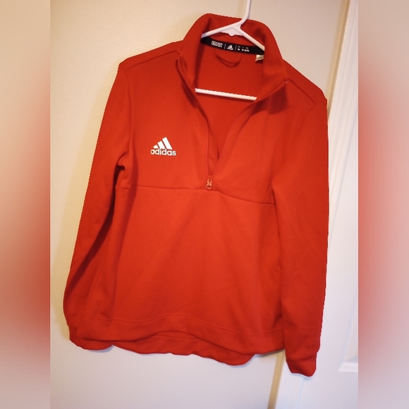 Adidas men's long sleeve half zip tracksuit style pullover - Picture 2 of 6